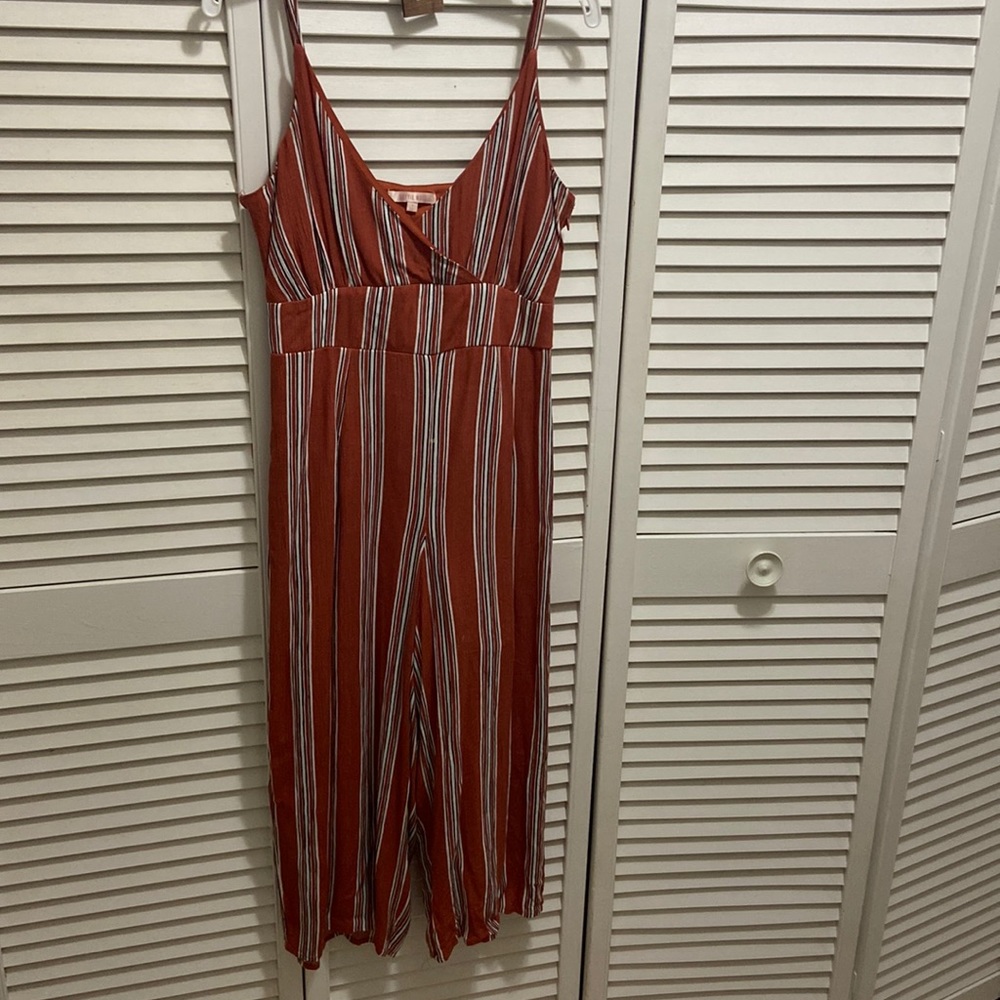 PacSun Orange striped cropped jumper size Small